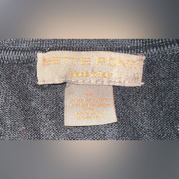 Sette Pronti Wool Collared Sweater Sz XXL Black Italy - Picture 9 of 9